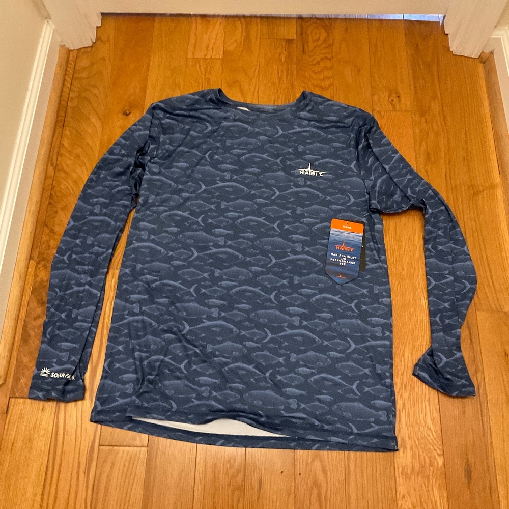 Men's Habit Quick Dry Long Sleeve Fishing Shirt, Size M, NWT